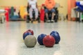 Disabled persons playing Boccia Royalty Free Stock Photo