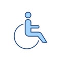 Disabled related vector icon.