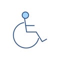 Disabled related vector icon.