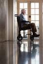 Disabled Senior Man In Wheelchair