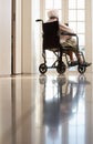 Disabled Senior Woman In Wheelchair