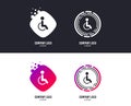 Disabled sign icon. Human on wheelchair symbol. Vector Royalty Free Stock Photo