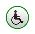 Disabled sign on white background Royalty Free Stock Photo