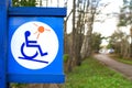Disabled sign wood label Royalty Free Stock Photo