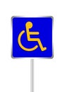 Disabled signs blue colors frame background, sign boards for disability slope path ladder way sign badge for disabled, disabled