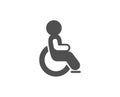 Disabled simple icon. Handicapped wheelchair sign.