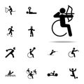 disabled sport archery icon. paralympic icons universal set for web and mobile Royalty Free Stock Photo