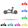 Disabled sport cycling sign multi color style icon. Simple glyph, flat vector of sport competition icons for ui and ux, website or Royalty Free Stock Photo