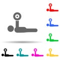 Disabled sport powerlifting sign multi color style icon. Simple glyph, flat vector of sport competition icons for ui and ux, Royalty Free Stock Photo