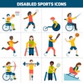 Disabled Sports Icons vector design illustration Royalty Free Stock Photo