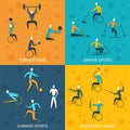 Disabled Sports Set Royalty Free Stock Photo