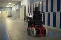 A disabled student in a wheelchair in primary school