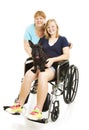 Disabled Teen with Mom Royalty Free Stock Photo