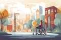 Disabled teenage boy in wheelchair playing basketball on outdoor court,vector illustration flat