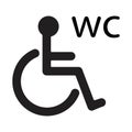 Disabled toilet vector icon Royalty Free Stock Photo