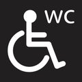 Disabled toilet vector icon Royalty Free Stock Photo