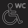 Disabled toilet vector icon Royalty Free Stock Photo