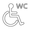 Disabled toilet vector icon Royalty Free Stock Photo