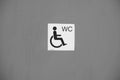 Disabled WC toilet sign for wheelchair accessible elderly senior people Royalty Free Stock Photo