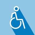 Disabled Wheelchair Icon Vector