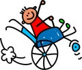 Disabled Wheely Boy Royalty Free Stock Photo