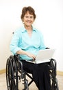 Disabled Woman With Netbook