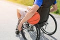 Disabled basketball player on wheelchair Royalty Free Stock Photo