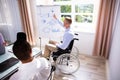 Disabled Businessman Giving Presentation Royalty Free Stock Photo