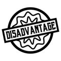 DISADVANTAGE stamp on white isolated