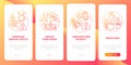 Disadvantages of gmo red gradient onboarding mobile app screen