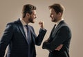 disagreed men partners or colleague disputing aggressive and angry while conflict, disagreement.