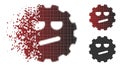 Disappearing Dot Halftone Angry Smiley Gear Icon Royalty Free Stock Photo