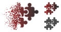 Disappearing Dotted Halftone Puzzle Elements Icon Royalty Free Stock Photo