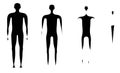 Disappearing man figure process