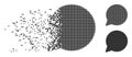 Disappearing Pixel Halftone Hint Balloon Icon Royalty Free Stock Photo