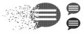 Disappearing Pixel Halftone Message Cloud Icon