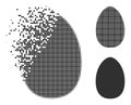 Disappearing Pixel and Original Egg Icon Royalty Free Stock Photo