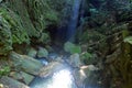 River goes underground into a sinkhole