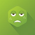 disappointed emoticon. Vector illustration decorative design