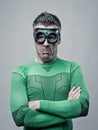 Disappointed funny superhero