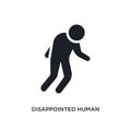 disappointed human isolated icon. simple element illustration from feelings concept icons. disappointed human editable logo sign