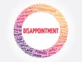 Disappointment word cloud, concept background Royalty Free Stock Photo