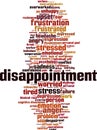 Disappointment word cloud Royalty Free Stock Photo