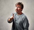 Disapproval man portrait Royalty Free Stock Photo