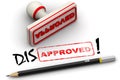 Disapproved! Corrected seal impression Royalty Free Stock Photo