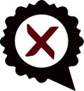 disapproved negation creative icon