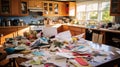disarray kitchen mess