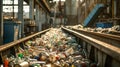 Disarrayed Train Track Overflowing With Bottles and Cans