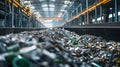 Disarrayed Train Track Overflowing With Bottles and Cans