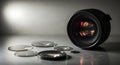 Disassembled Camera Lens Optics and Elements Royalty Free Stock Photo